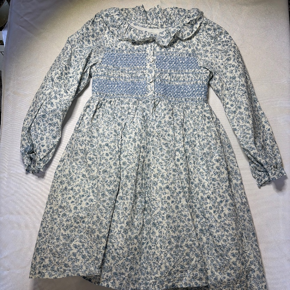 Beautiful smocked cotton dress, size Small